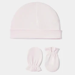 Baby bonnet and mittens set