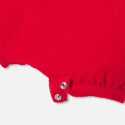 Baby boy short velvet overalls