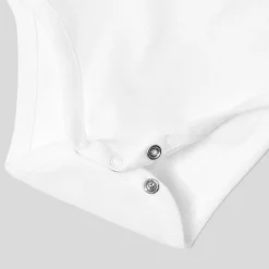 Baby girl bodysuit with petal collar