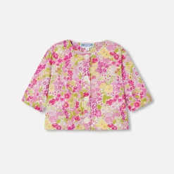 Baby girl cardigan in Liberty fabric