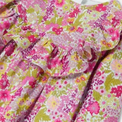 Baby girl dress in velvet Liberty fabric