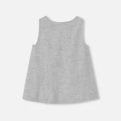Baby girl flannel pinafore dress