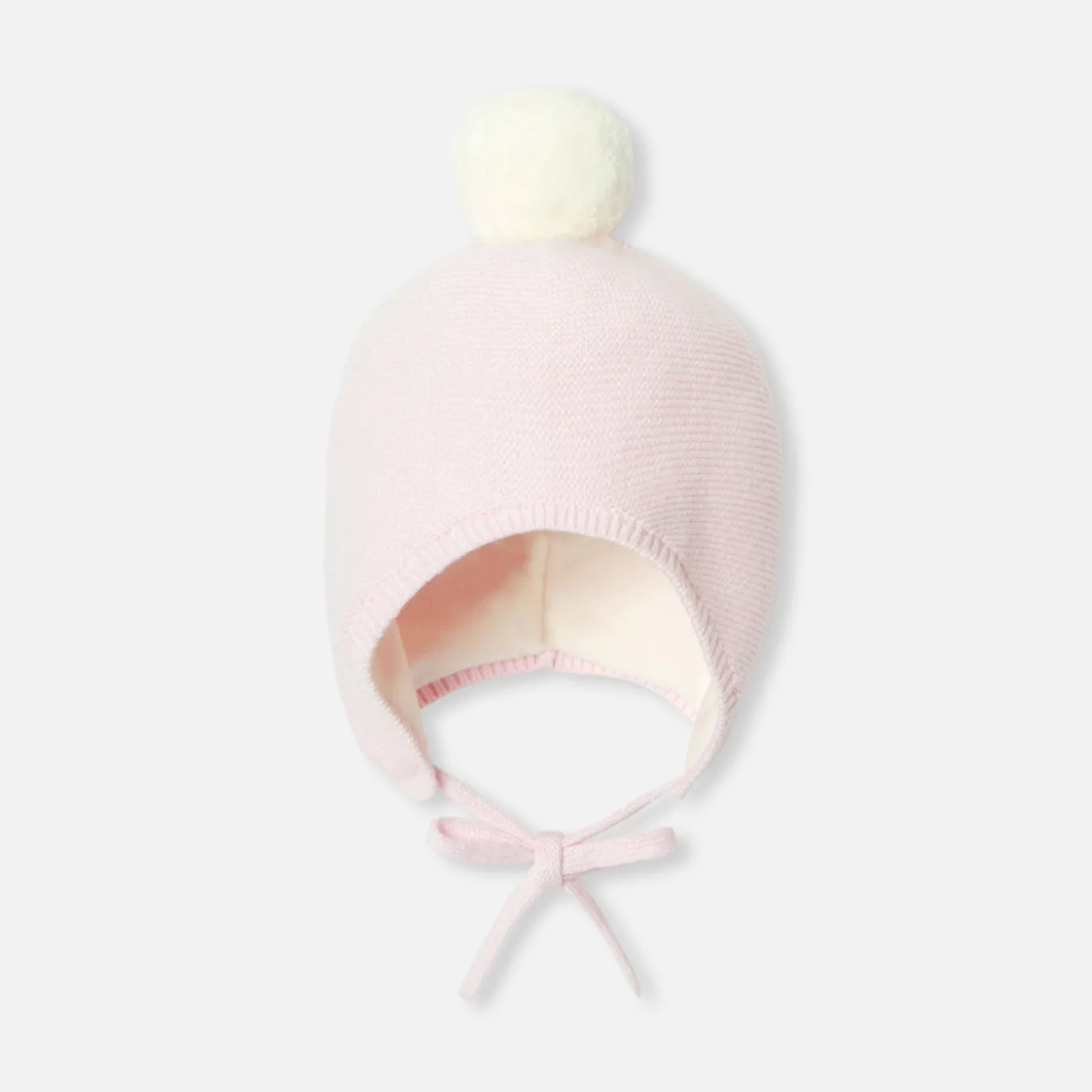 Baby girl hat with microfleece lining