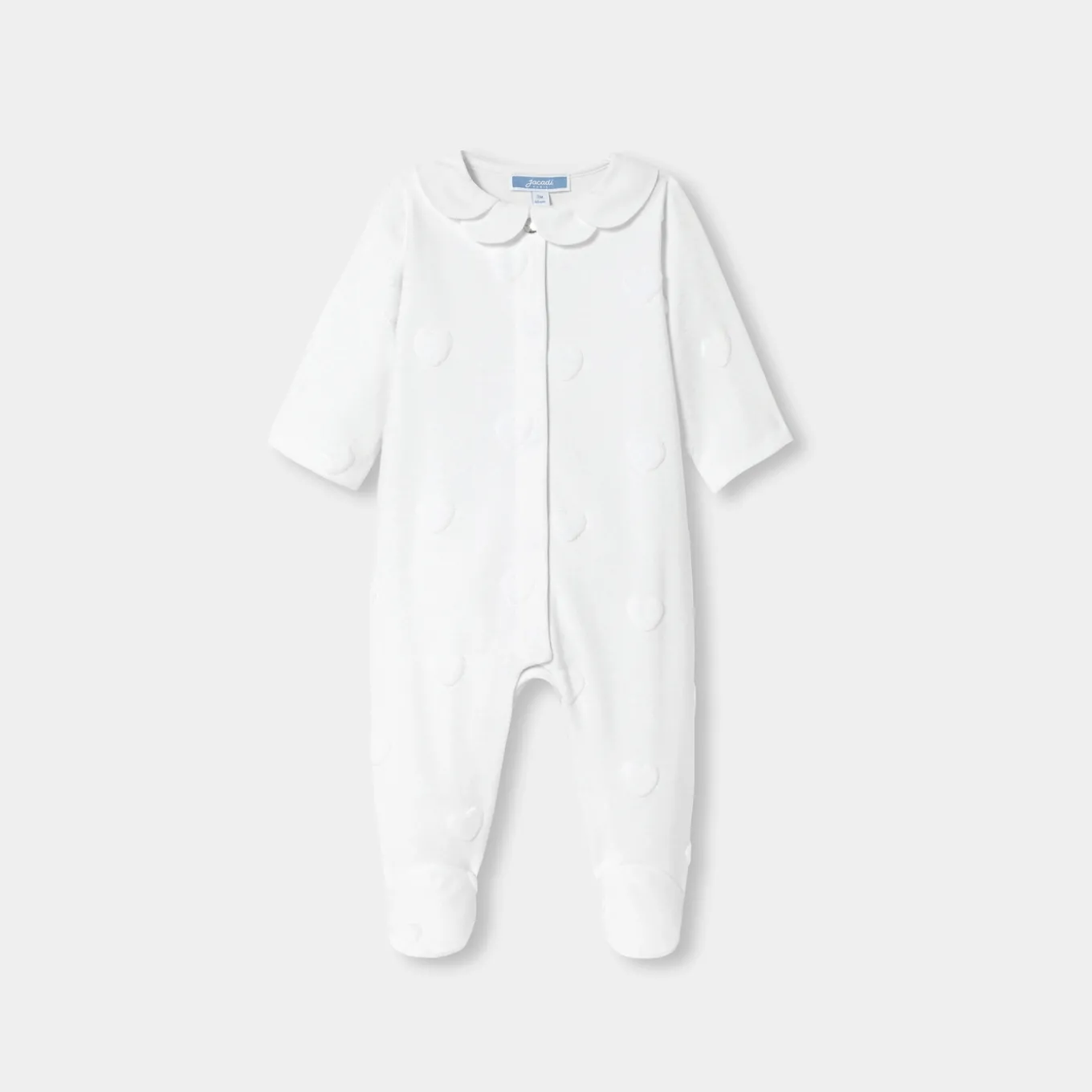 Baby girl jersey pajamas with cloud motif