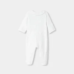 Baby girl jersey pajamas with cloud motif