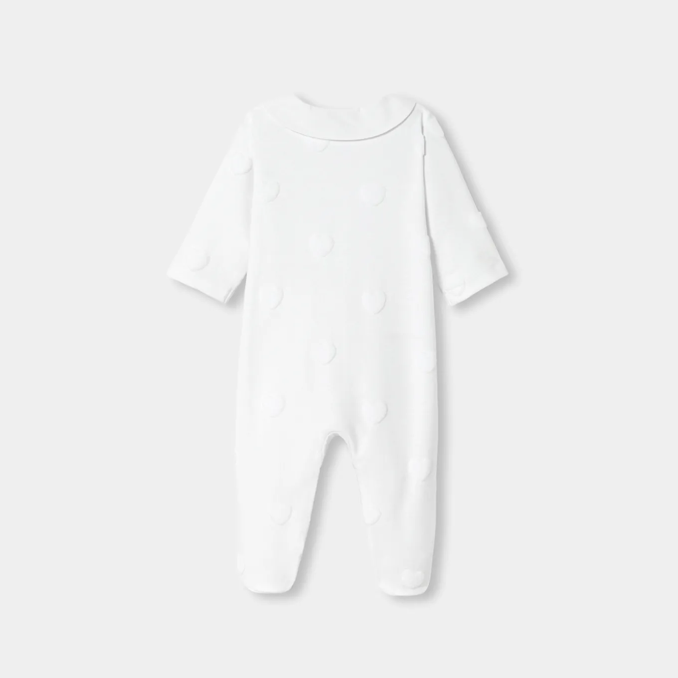 Baby girl jersey pajamas with cloud motif