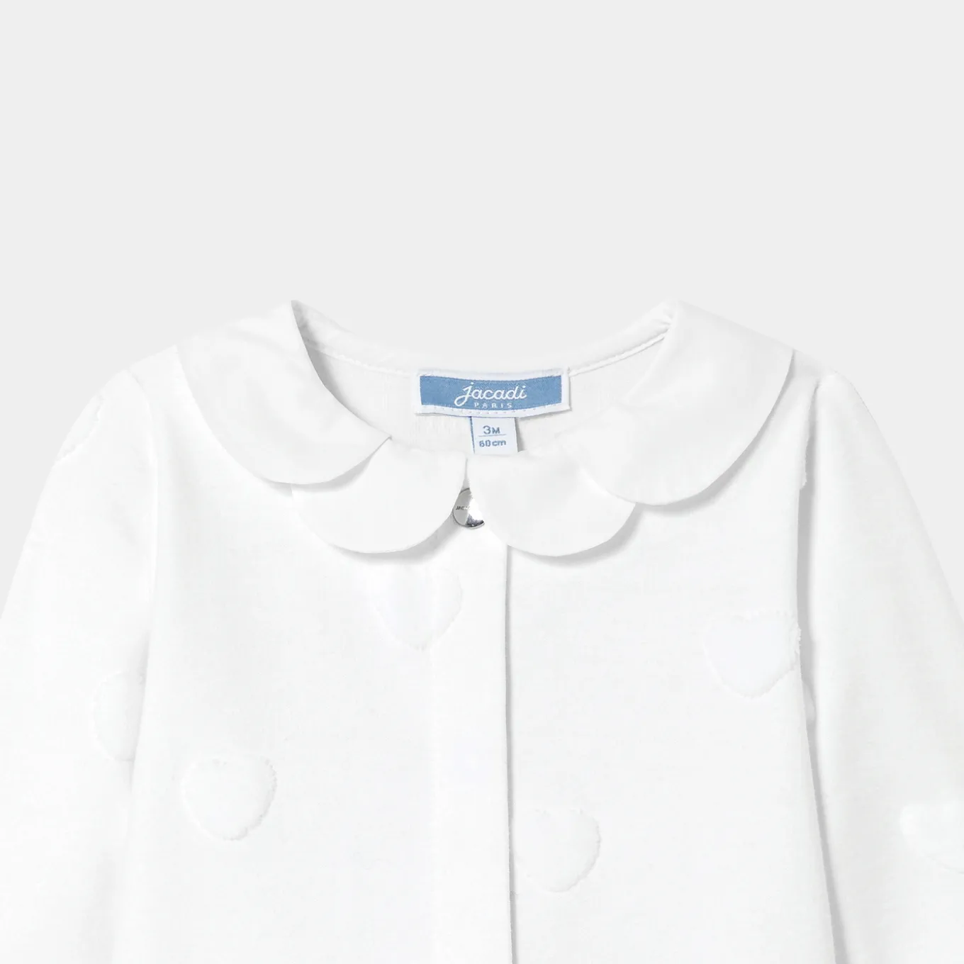 Baby girl jersey pajamas with cloud motif