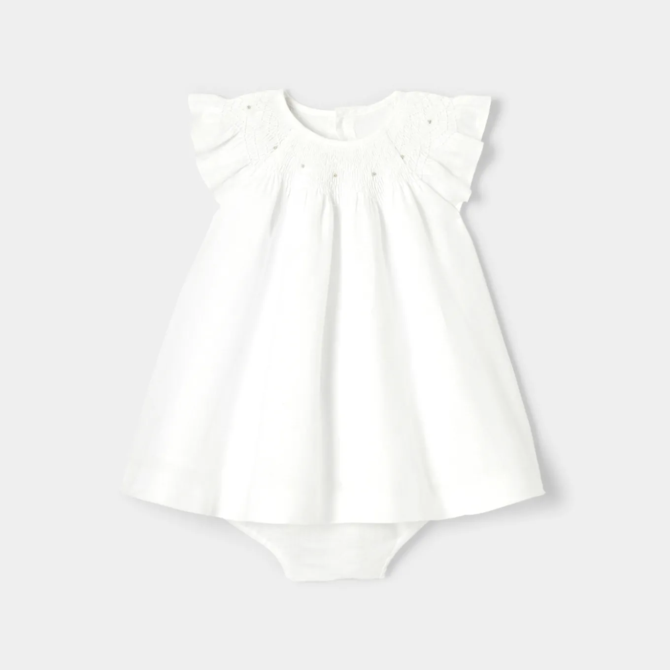Baby girl linen ceremony dress