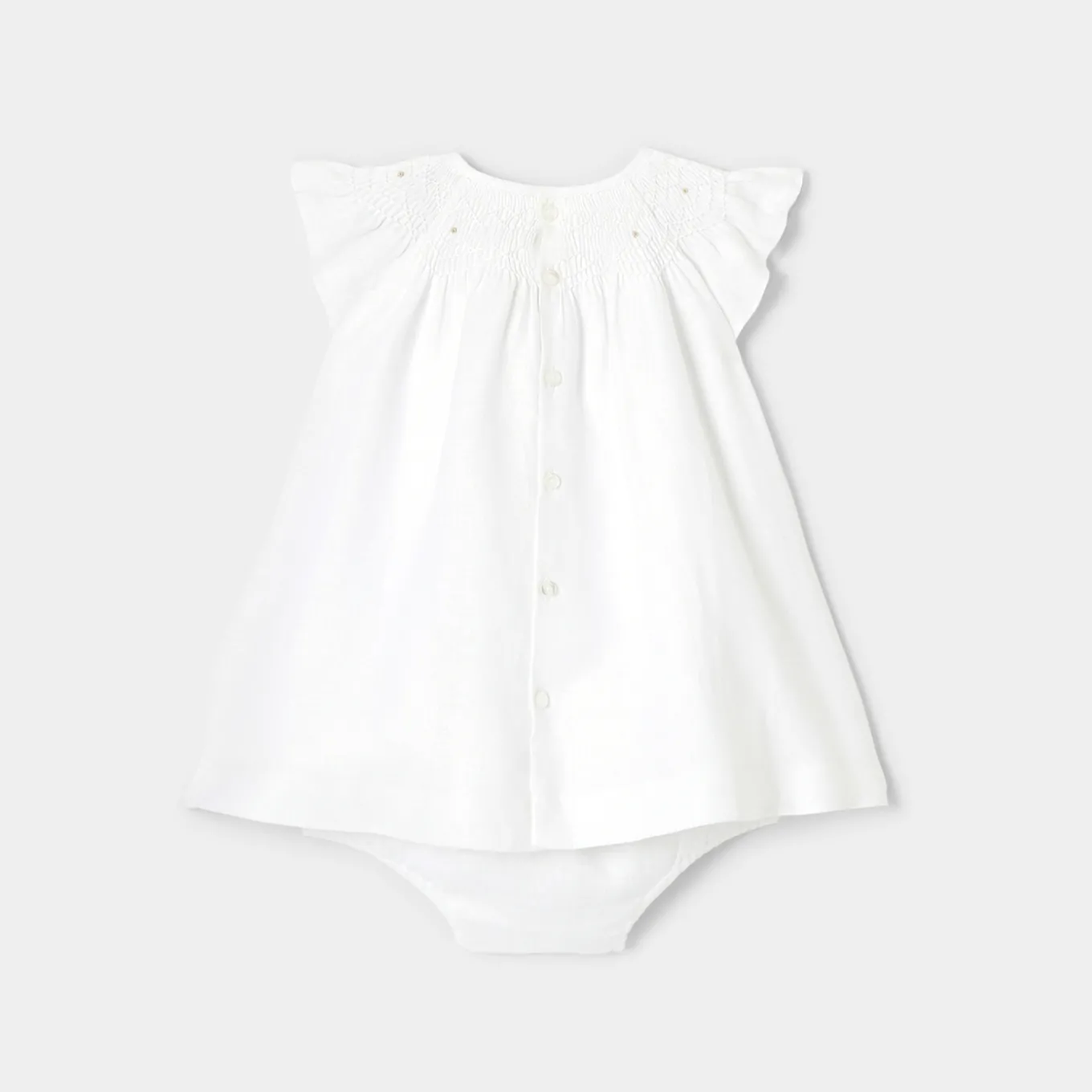 Baby girl linen ceremony dress
