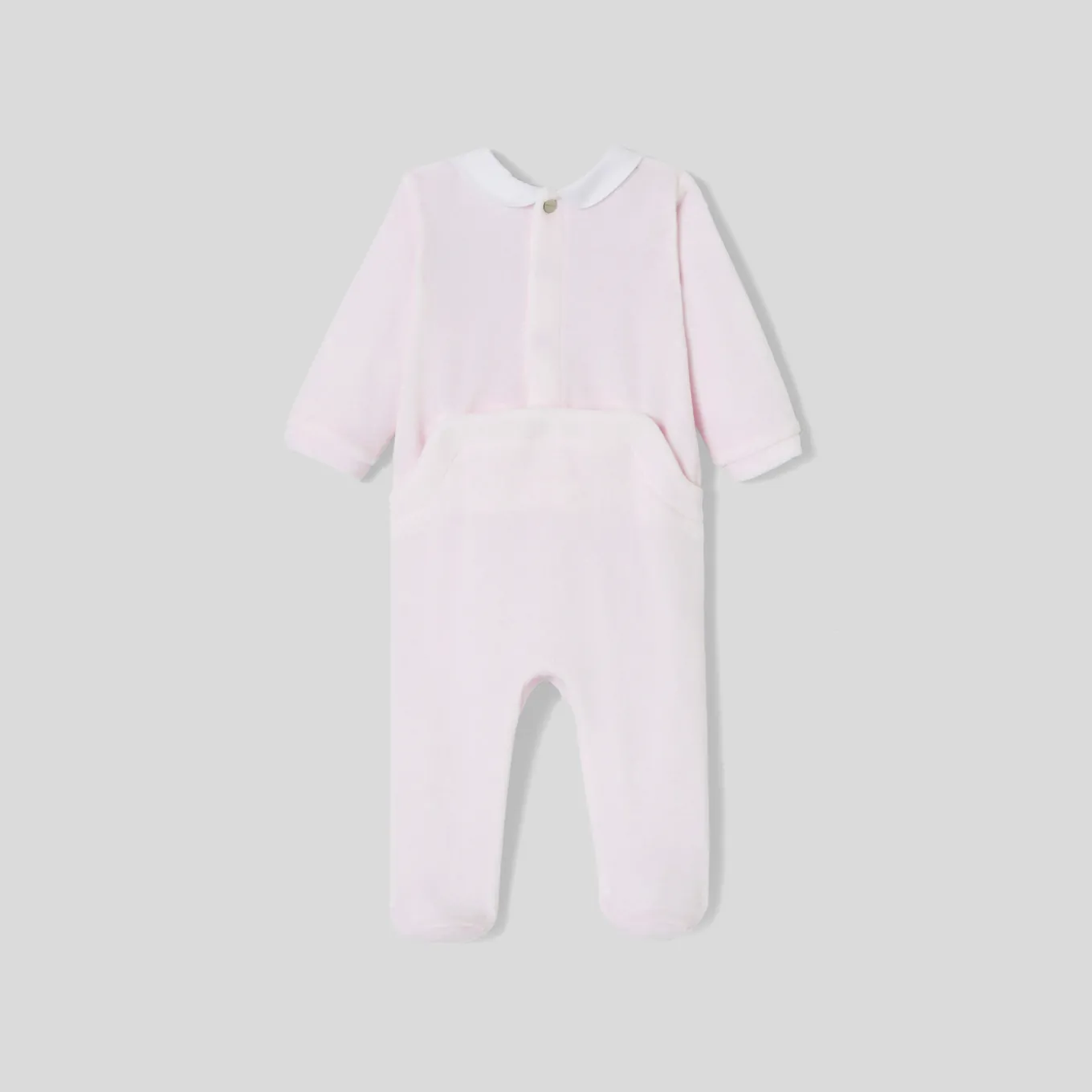 Baby girl pajamas in velvet bouclette