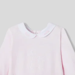 Baby girl pajamas in velvet bouclette