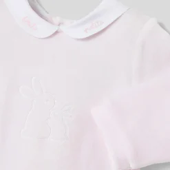 Baby girl pajamas in velvet bouclette
