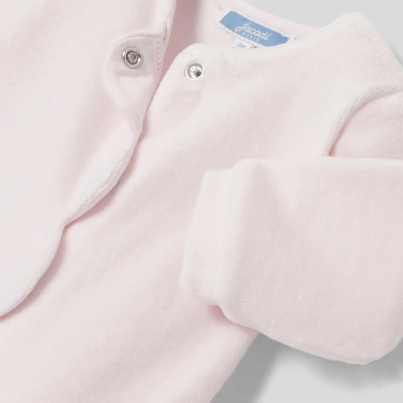 Baby girl pyjamas in velvet bouclette