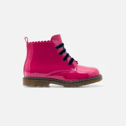 Baby girl smooth leather booties