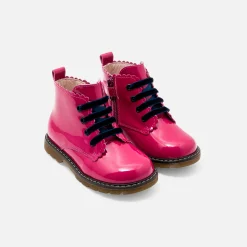 Baby girl smooth leather booties