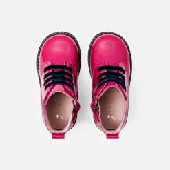 Baby girl smooth leather booties