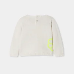 Baby girl sweater with embroidered flowers