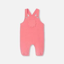 Baby girl velvet overalls