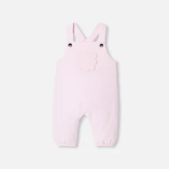 Baby girl velvet overalls