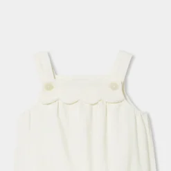 Baby girl velvet overalls