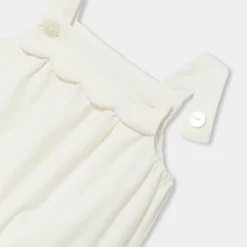 Baby girl velvet overalls
