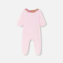 Baby girl velvet pajamas