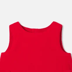 Baby girl velvet pinafore dress