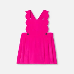 Baby girl velvet pinafore dress