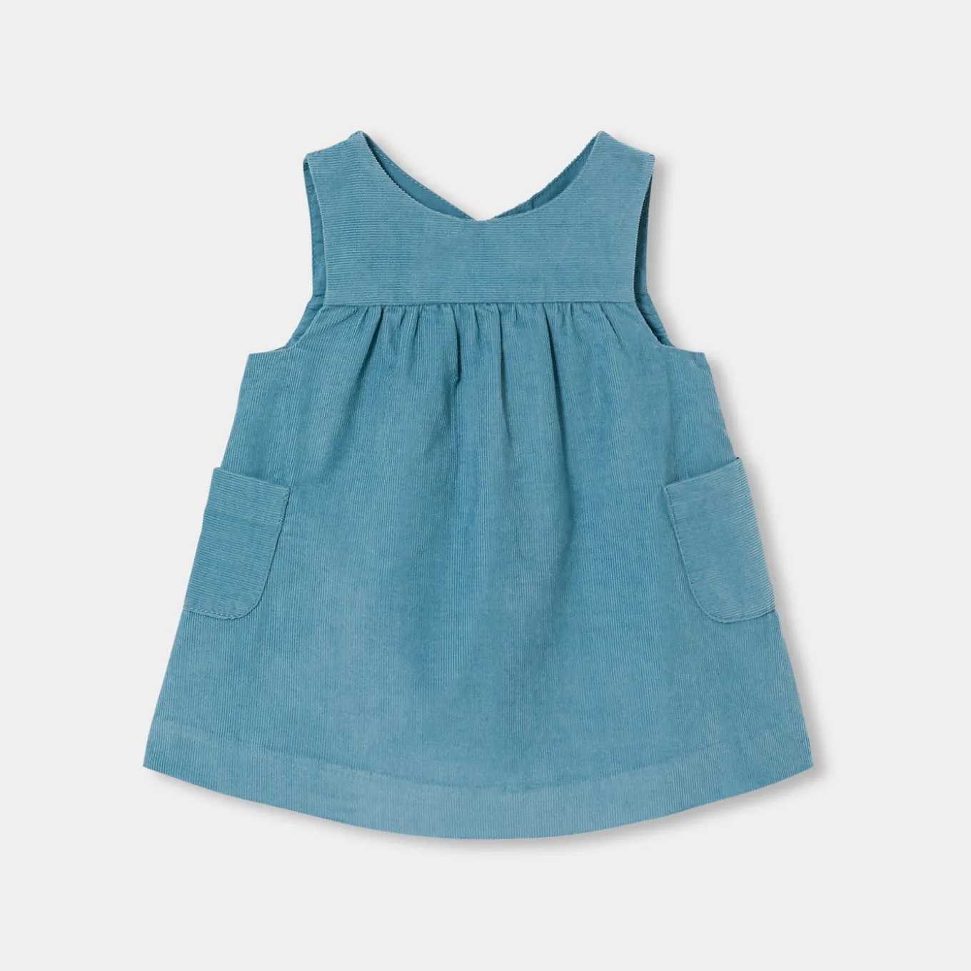 Baby girl velvet pinafore dress