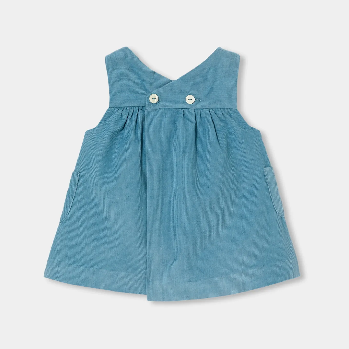 Baby girl velvet pinafore dress