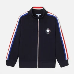 Boy stand-up collar cardigan