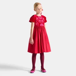 Girl bi-material dress