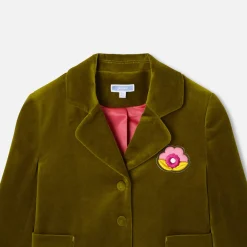 Girl blazer in smooth velvet