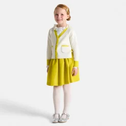 Girl color block cardigan