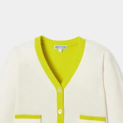 Girl color block cardigan