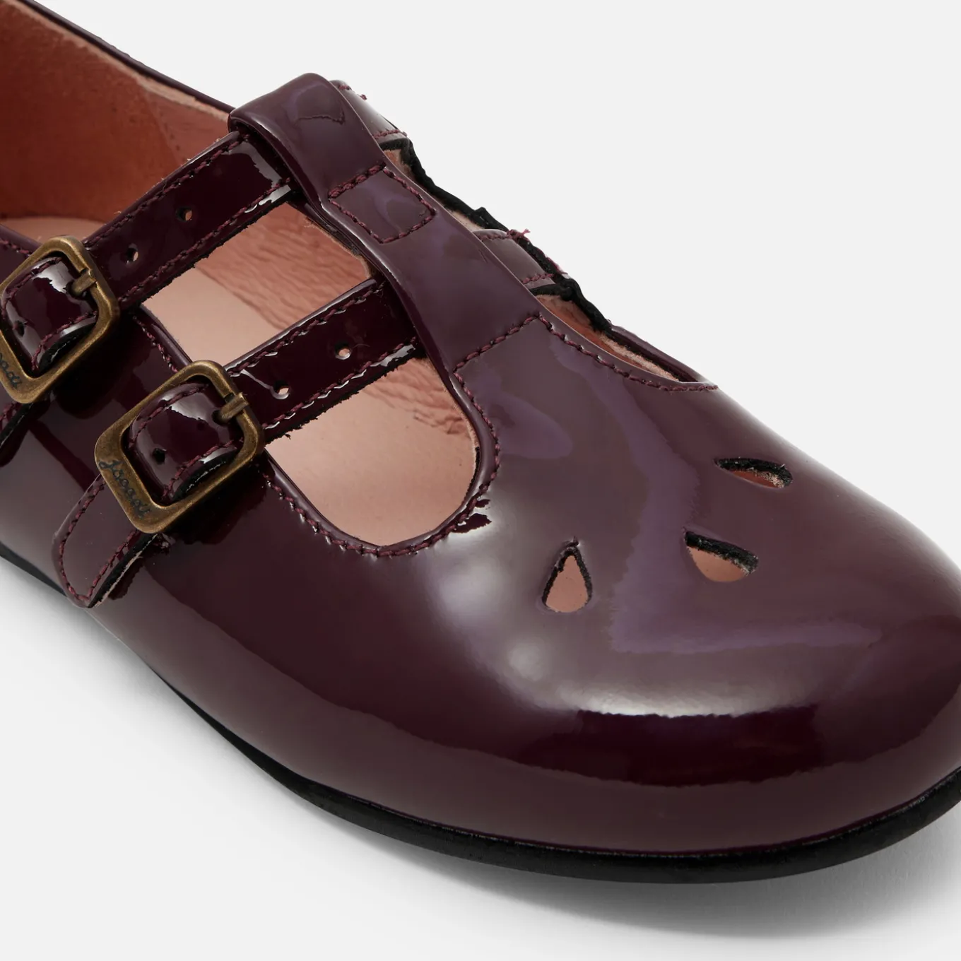 Girl patent leather t-bar shoes